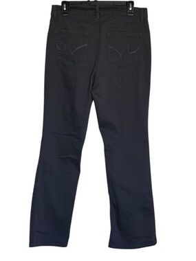 DG2 Diane Gilman Gray Jeans Womens Size 8 Mid Rise Stretch Straight Denim